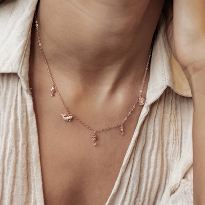 Ozean Charms Halskette Sterling Silber