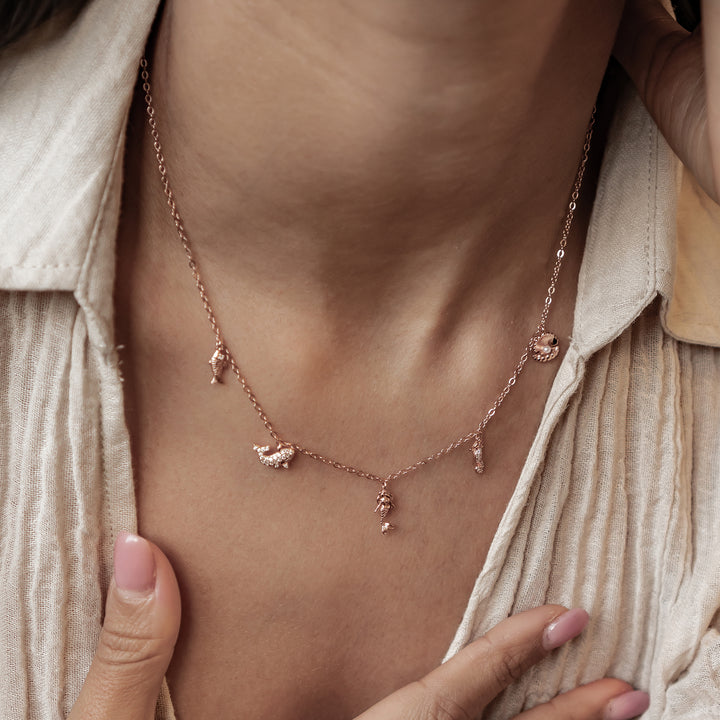 Collar Charms Océano Plata de Ley 925