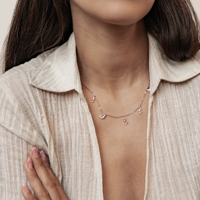 Ozean Charms Halskette Sterling Silber