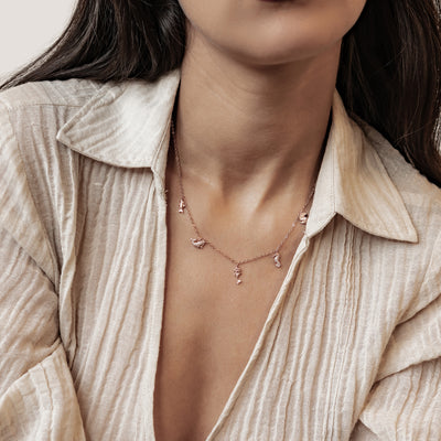 Ozean Charms Halskette Sterling Silber