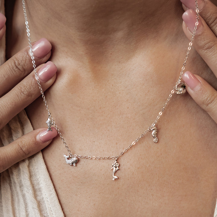 Collar Charms Océano Plata de Ley 925