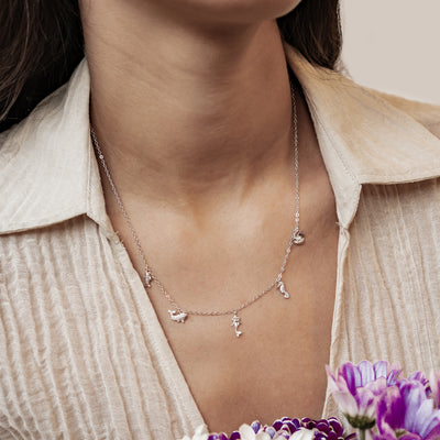 Ozean Charms Halskette Sterling Silber