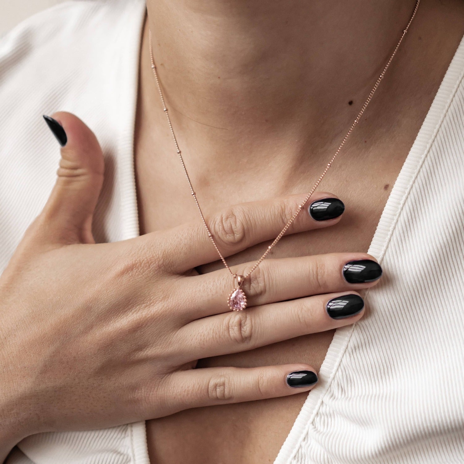 Collar Birthstone Turmalina Plata de Ley 925