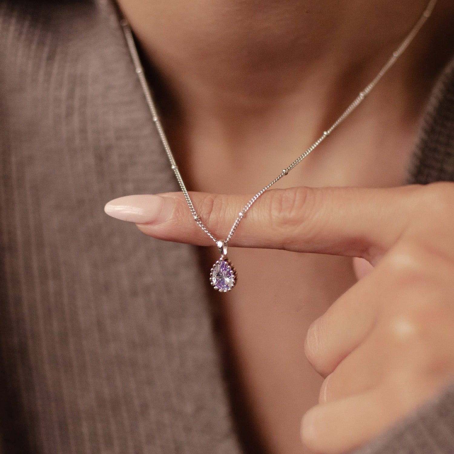 Collar Birthstone Turmalina Plata de Ley 925