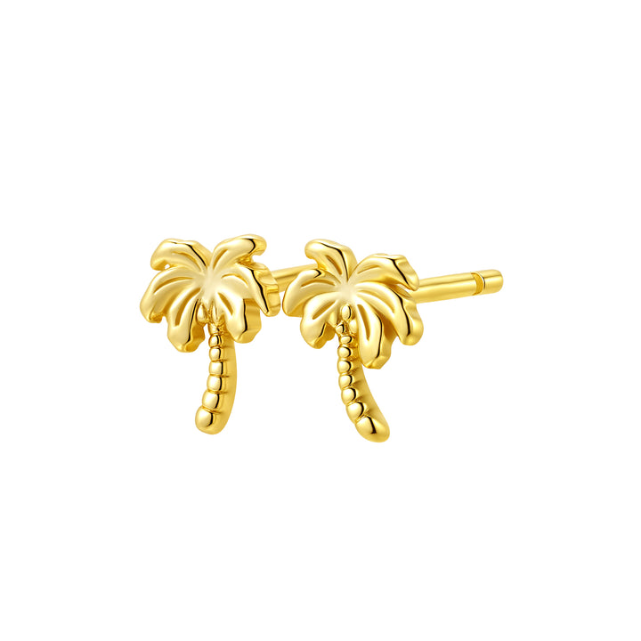 Boucles d’Oreilles Puces Palmier en Argent Sterling
