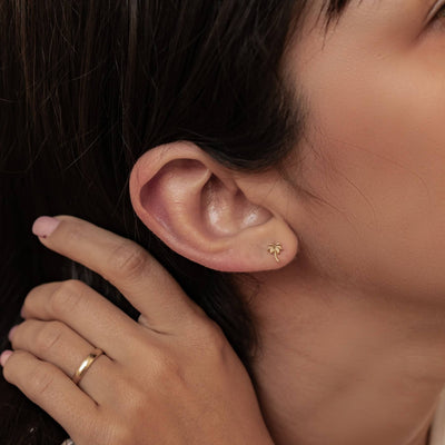 Palme Ohrstecker Sterling Silber