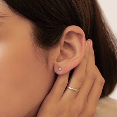 Palme Ohrstecker Sterling Silber