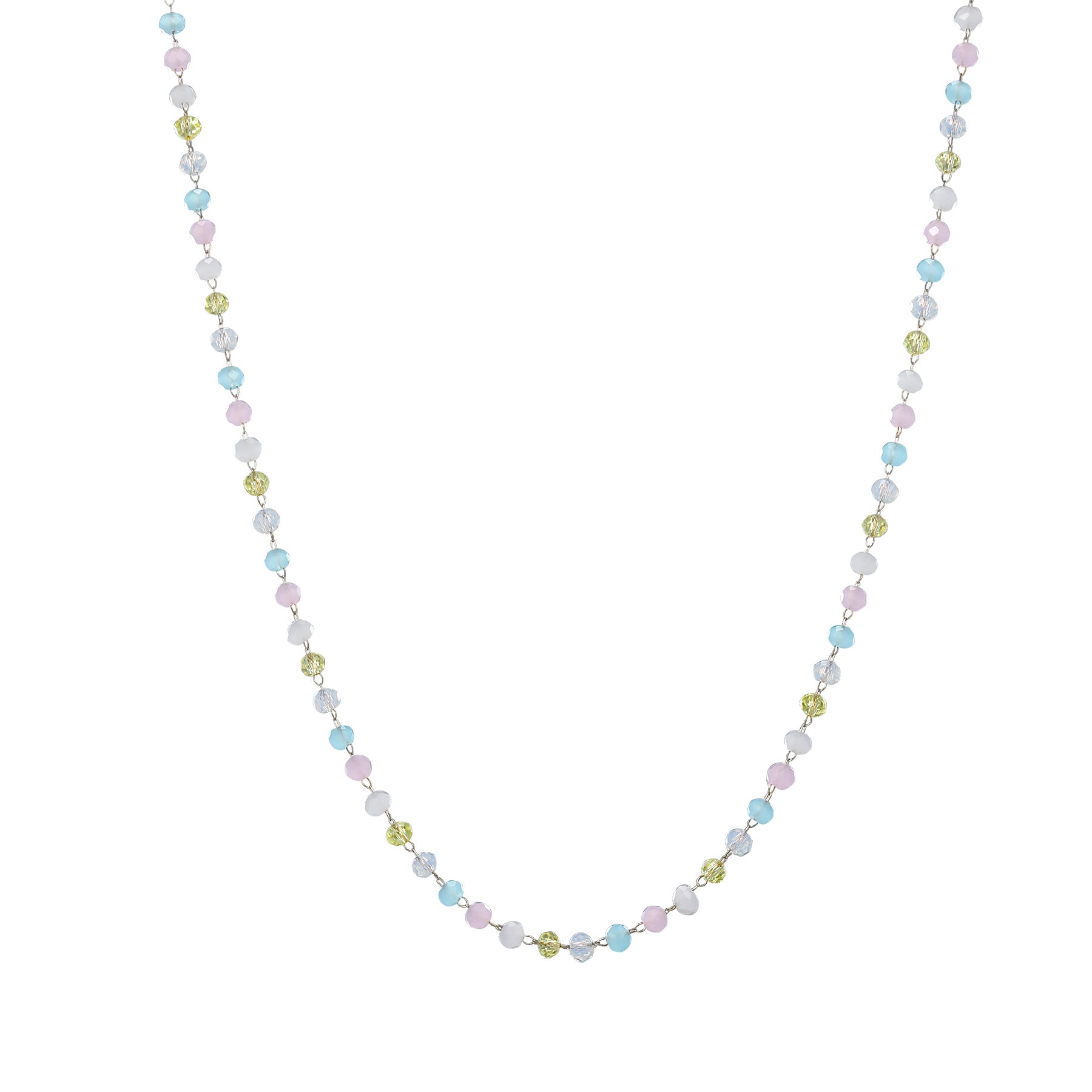 Pastell Multicolor Perlenkette - wasserfest