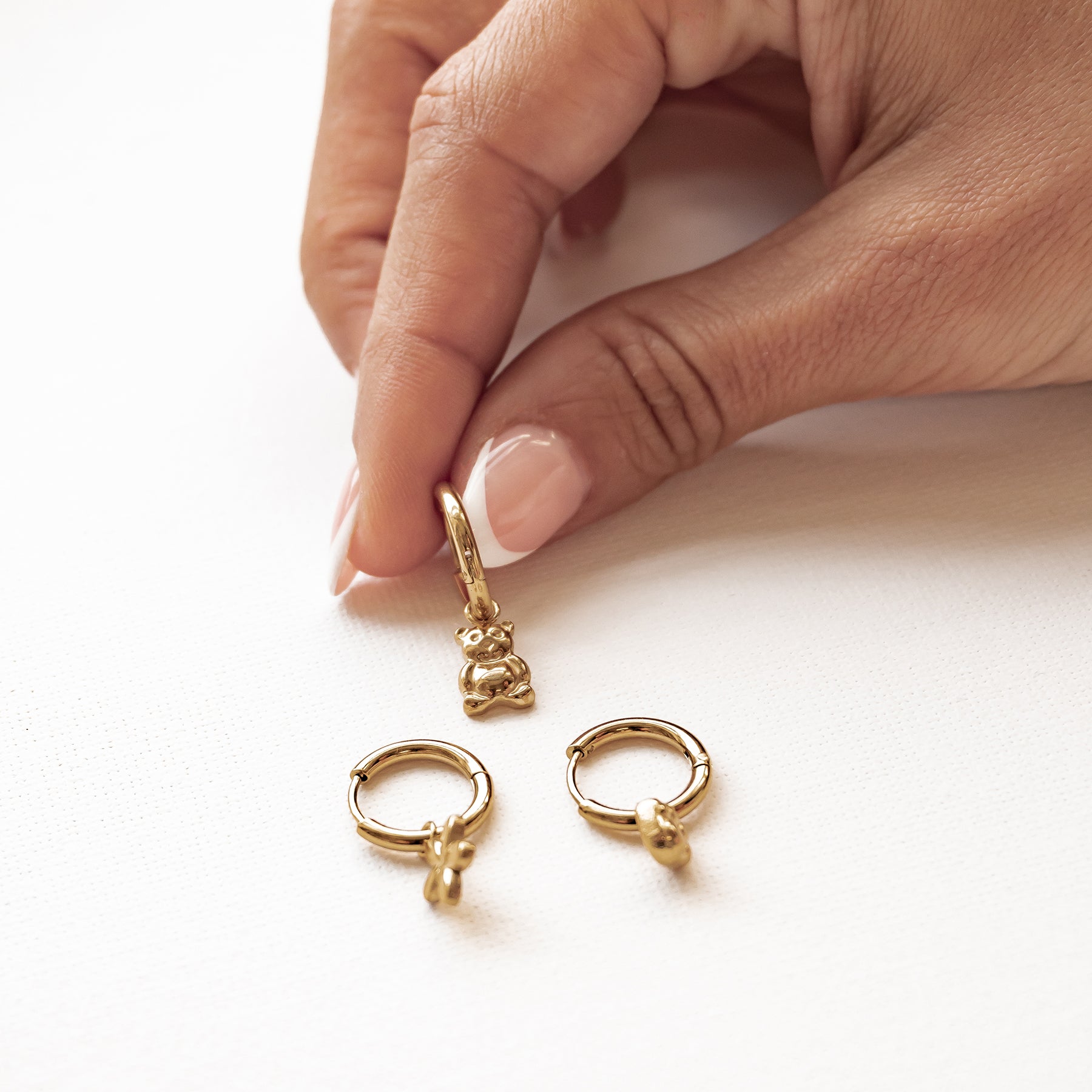 Pfotenabdruck Charm Creolen – wasserdicht