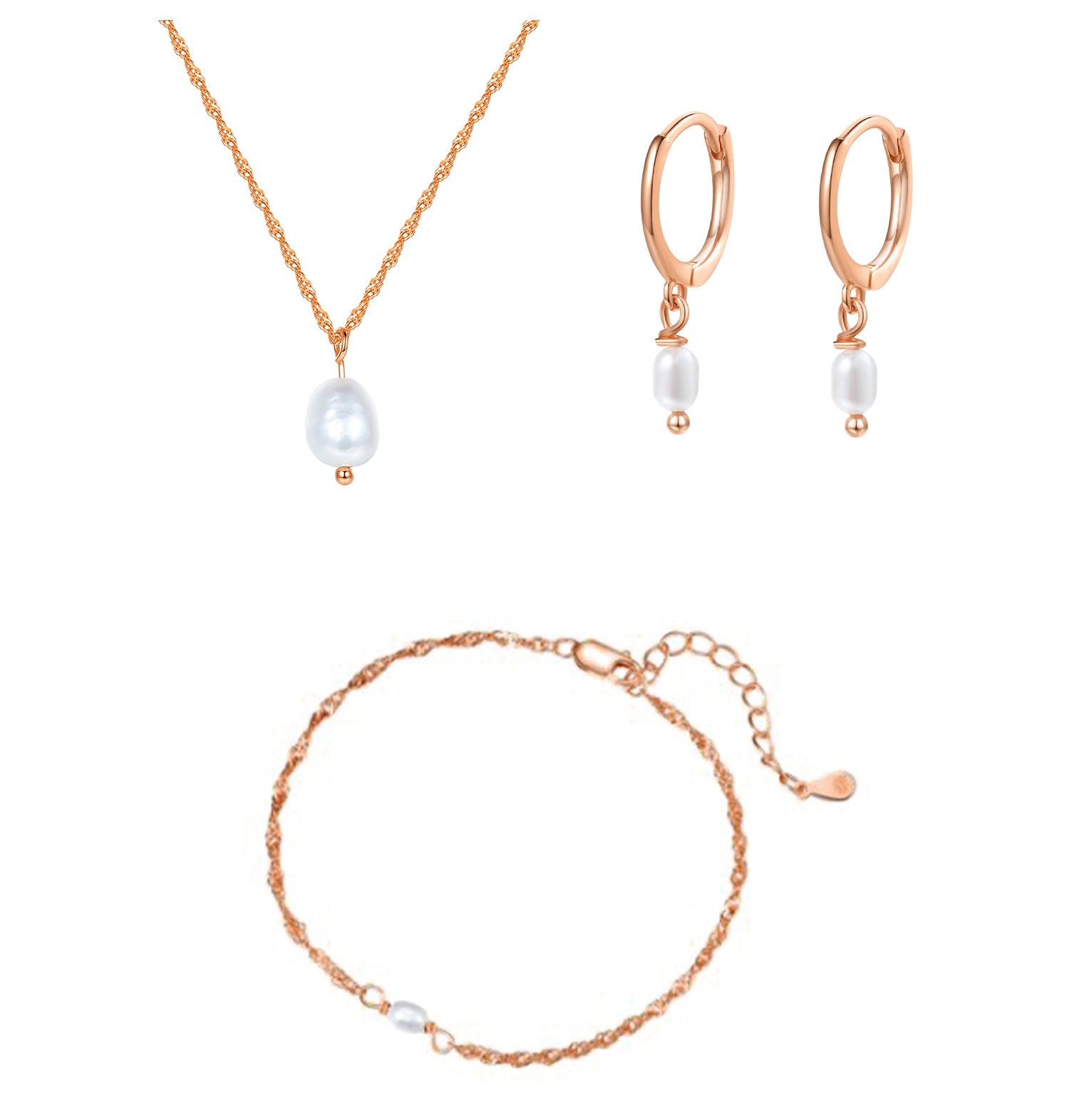 Pearl Jewelry Set Sterling Silver