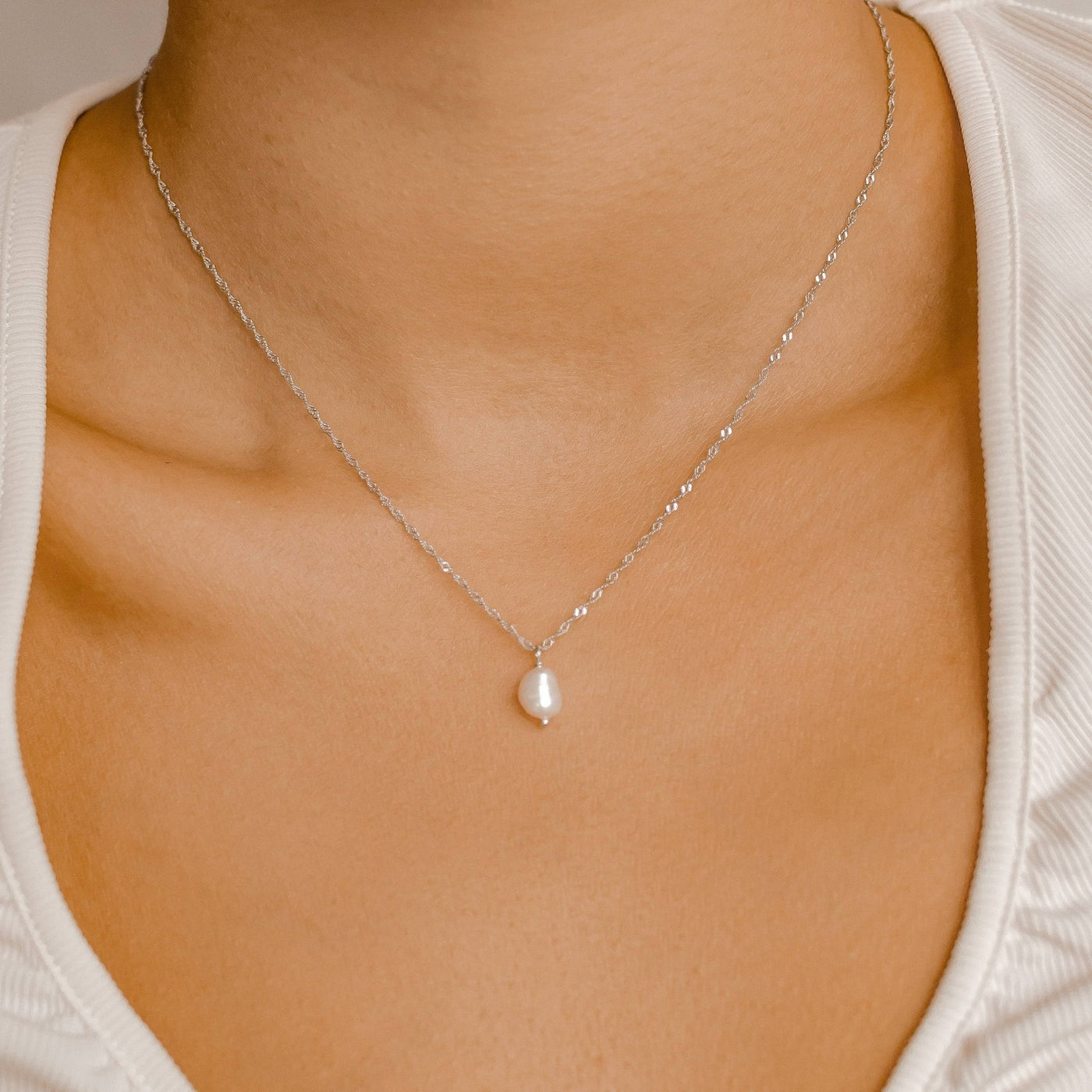 Perlen Schmuckset aus Sterlingsilber