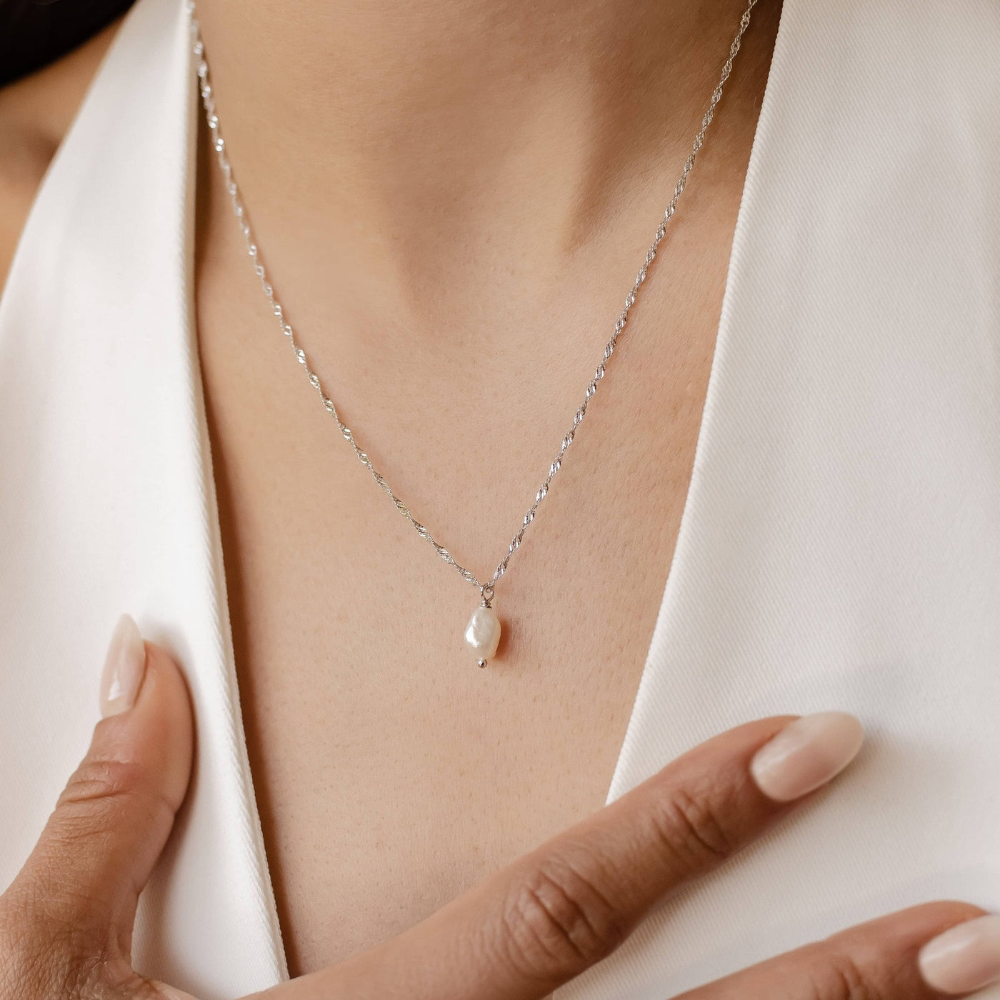 Perlen Schmuckset aus Sterlingsilber
