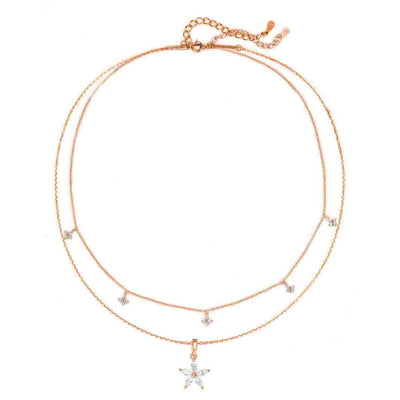 Ensemble Colliers Pétales Sterling Argent
