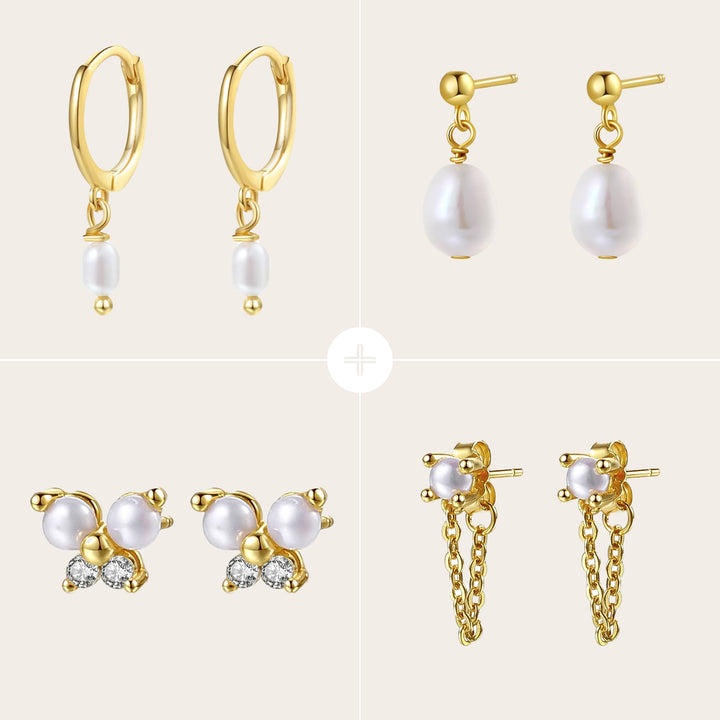 Pearly Earring Set