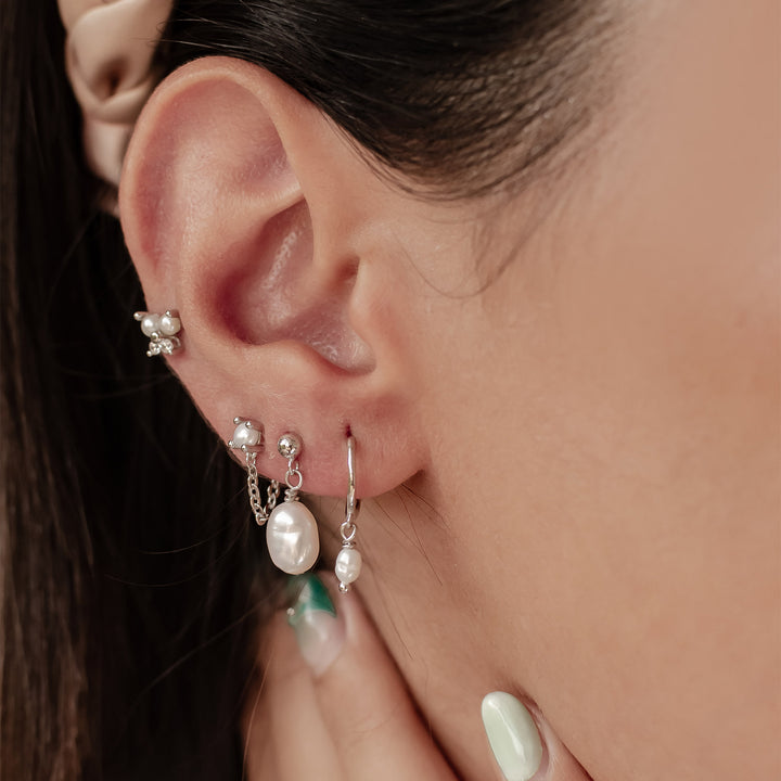 Ensemble Boucles d'Oreilles Perle