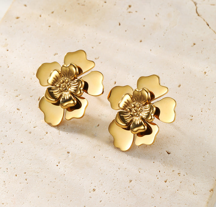 Boucles d’oreilles Statement Pétale Blossom Waterproof