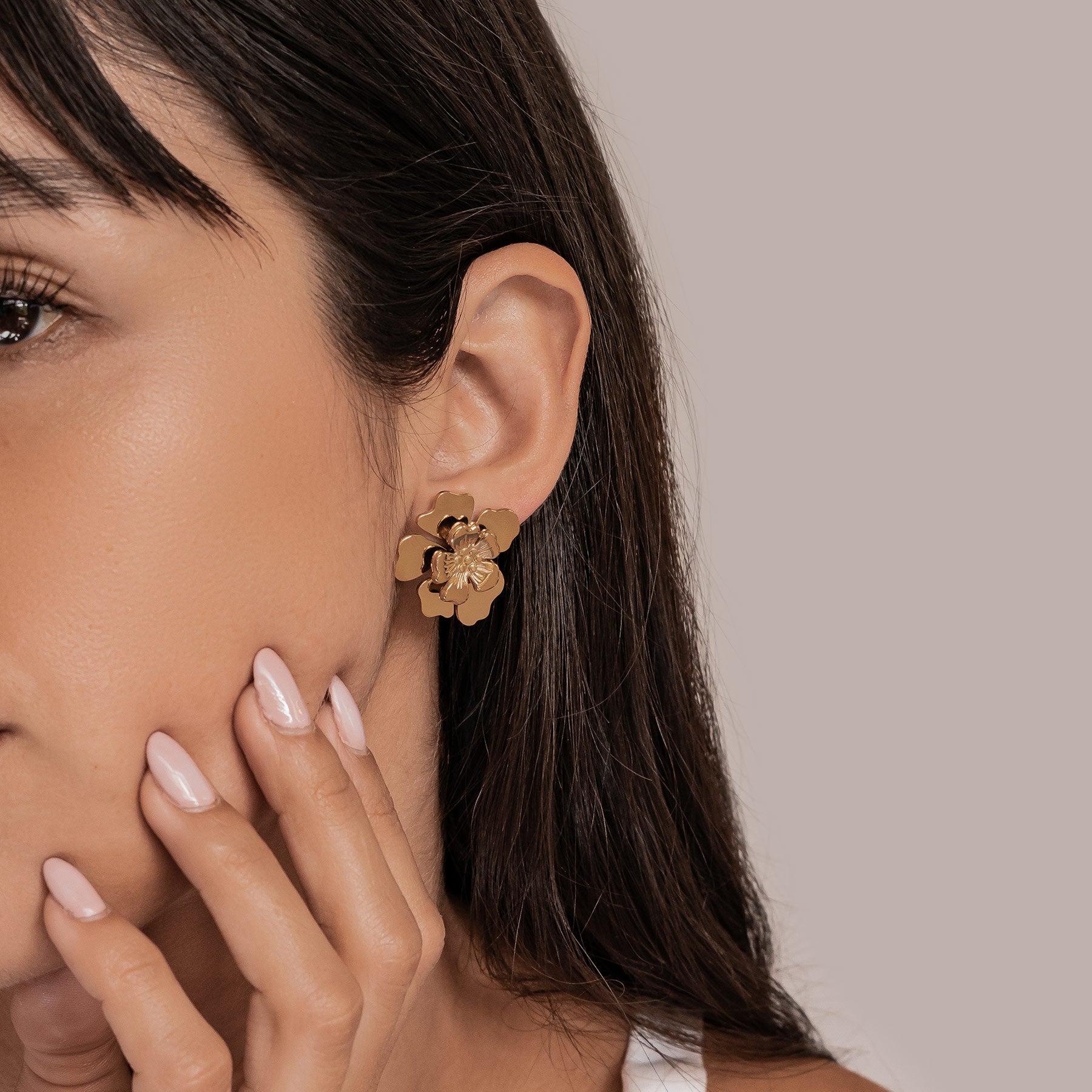 Statement-Ohrringe „Blütenblatt“ – Wasserdicht