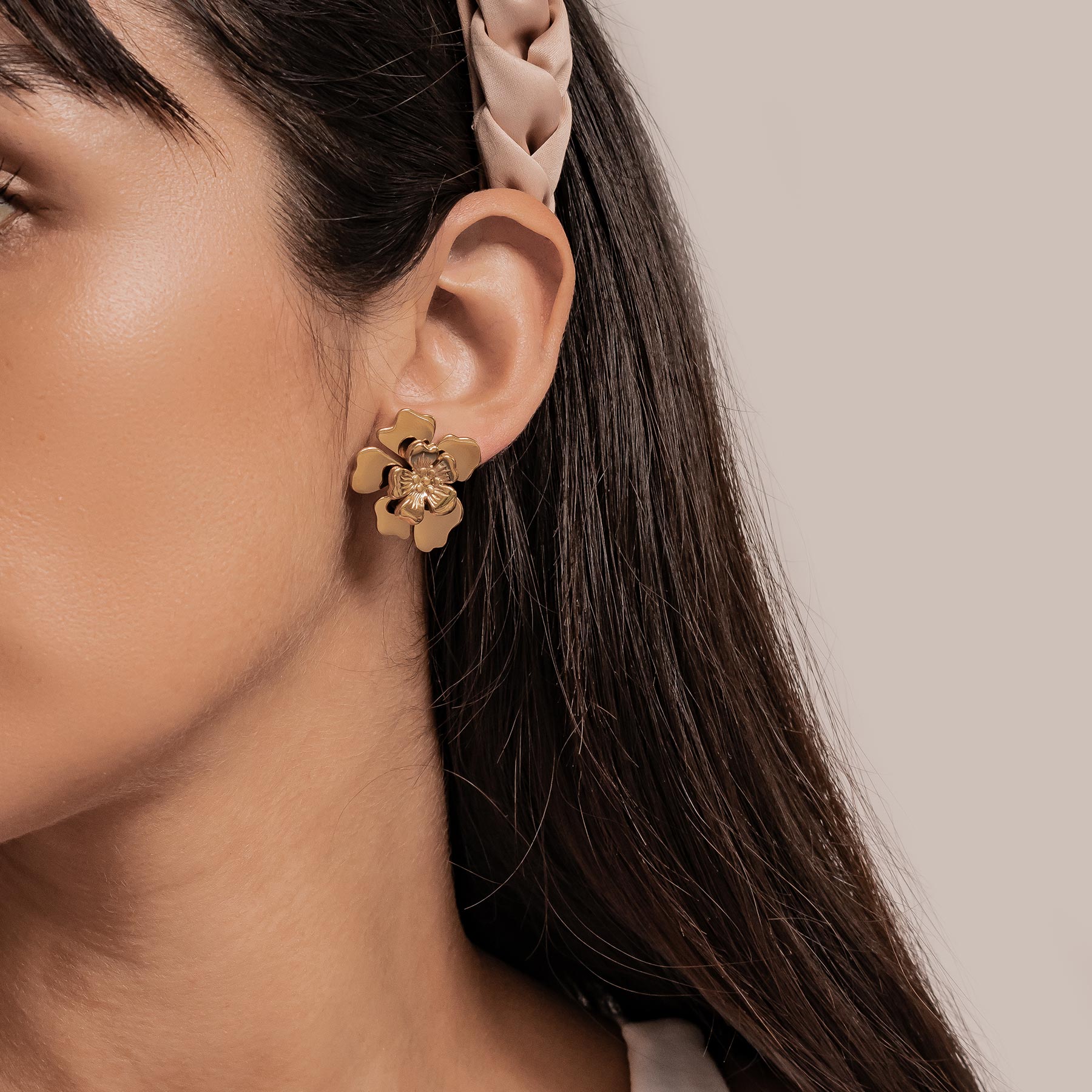 Statement-Ohrringe „Blütenblatt“ – Wasserdicht