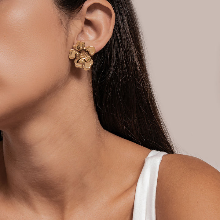 Boucles d’oreilles Statement Pétale Blossom Waterproof