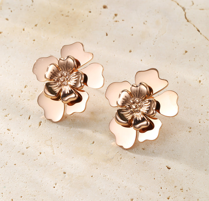 Boucles d’oreilles Statement Pétale Blossom Waterproof