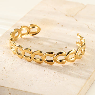 Brazalete Abierto Lazo Pétalos
