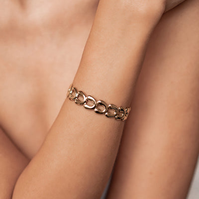 Brazalete Abierto Lazo Pétalos