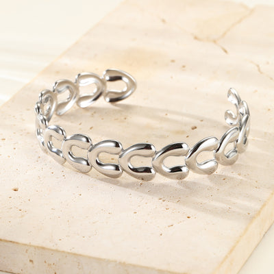 Brazalete Abierto Lazo Pétalos