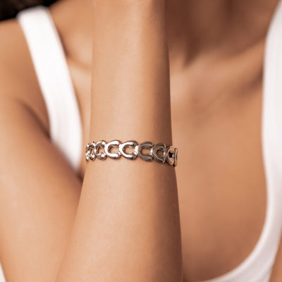 Brazalete Abierto Lazo Pétalos