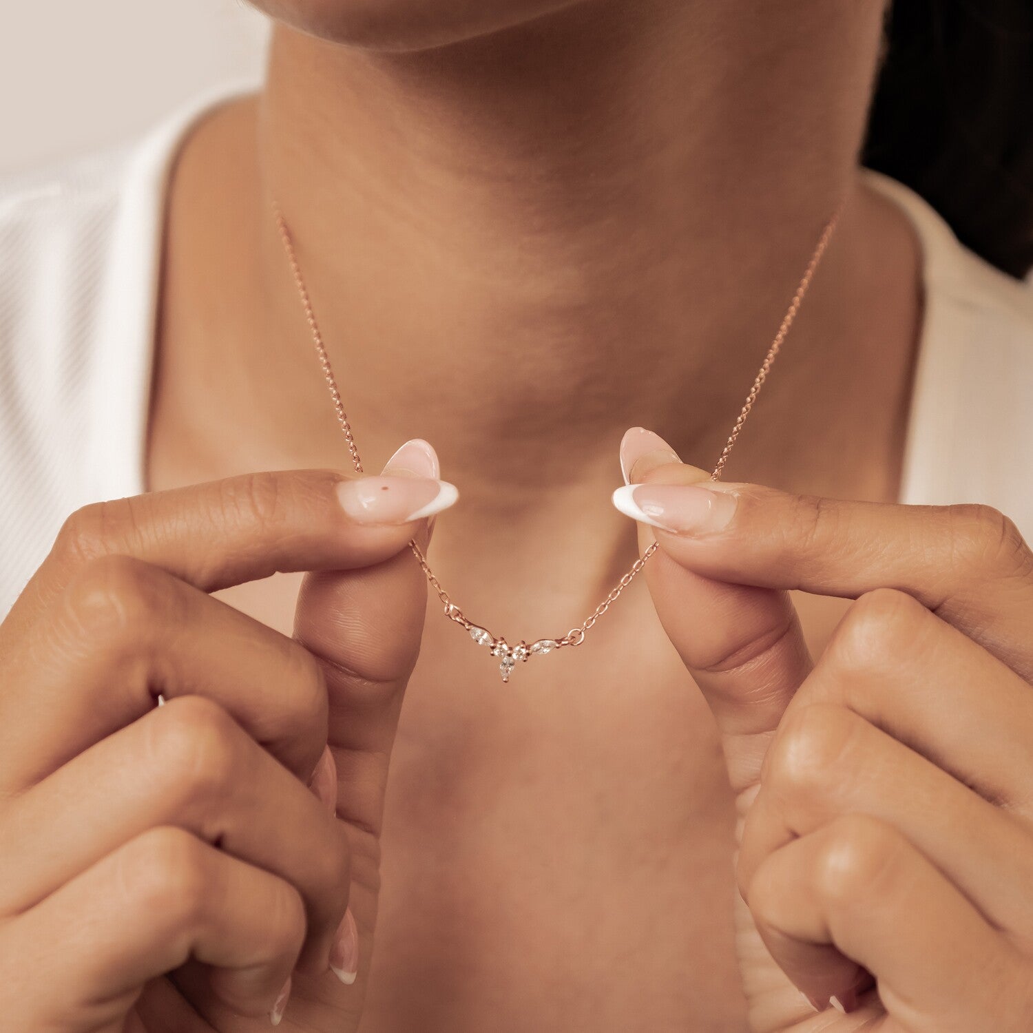 Petite Crown Necklace Sterling Silver