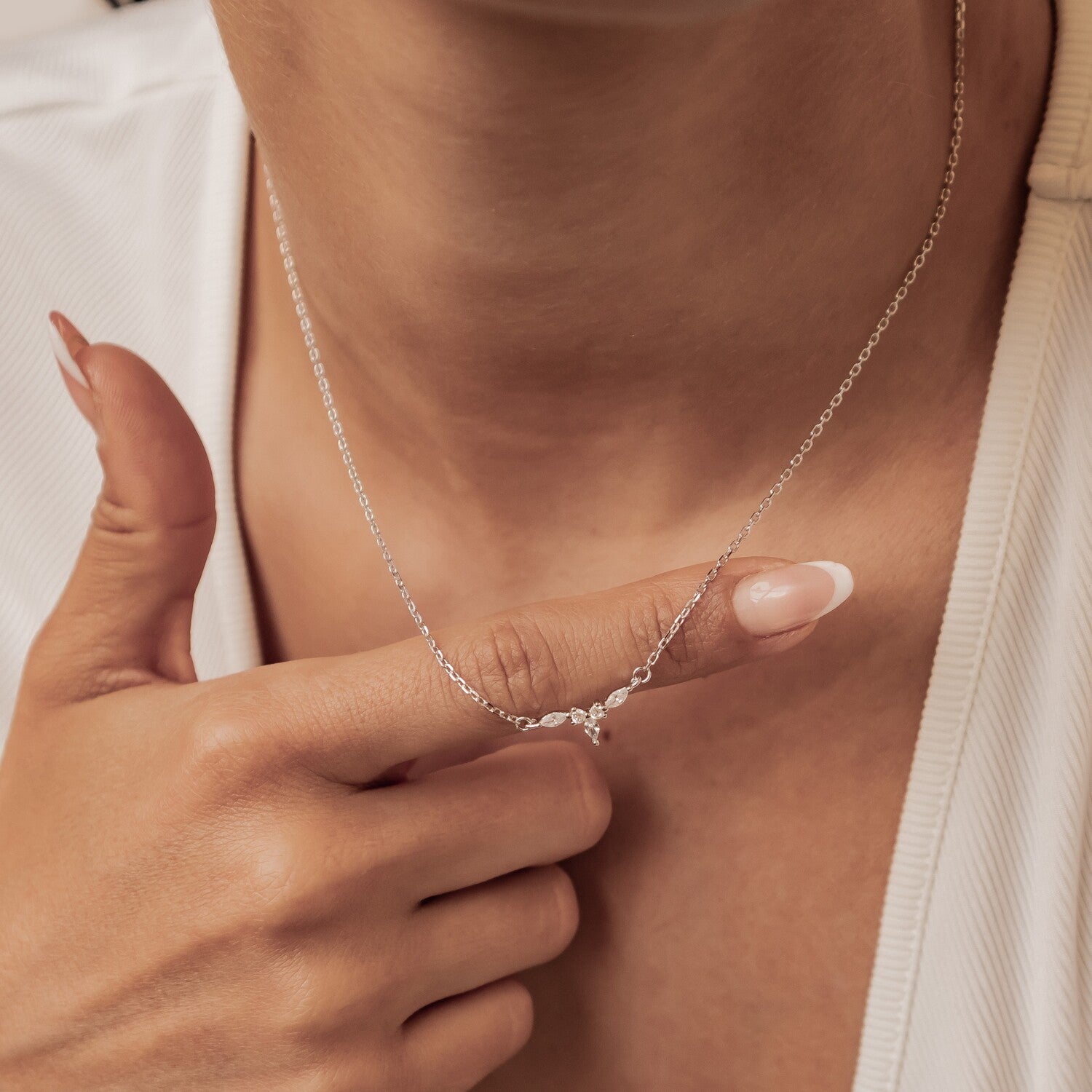 Collar Petite Corona Plata de Ley