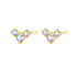 Petite Trio Flower Stud Earrings Sterling Silver