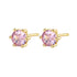Pink Gemstone Stud Earrings Sterling Silver