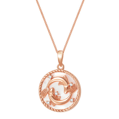 Collier pendentif zodiaque Poissons