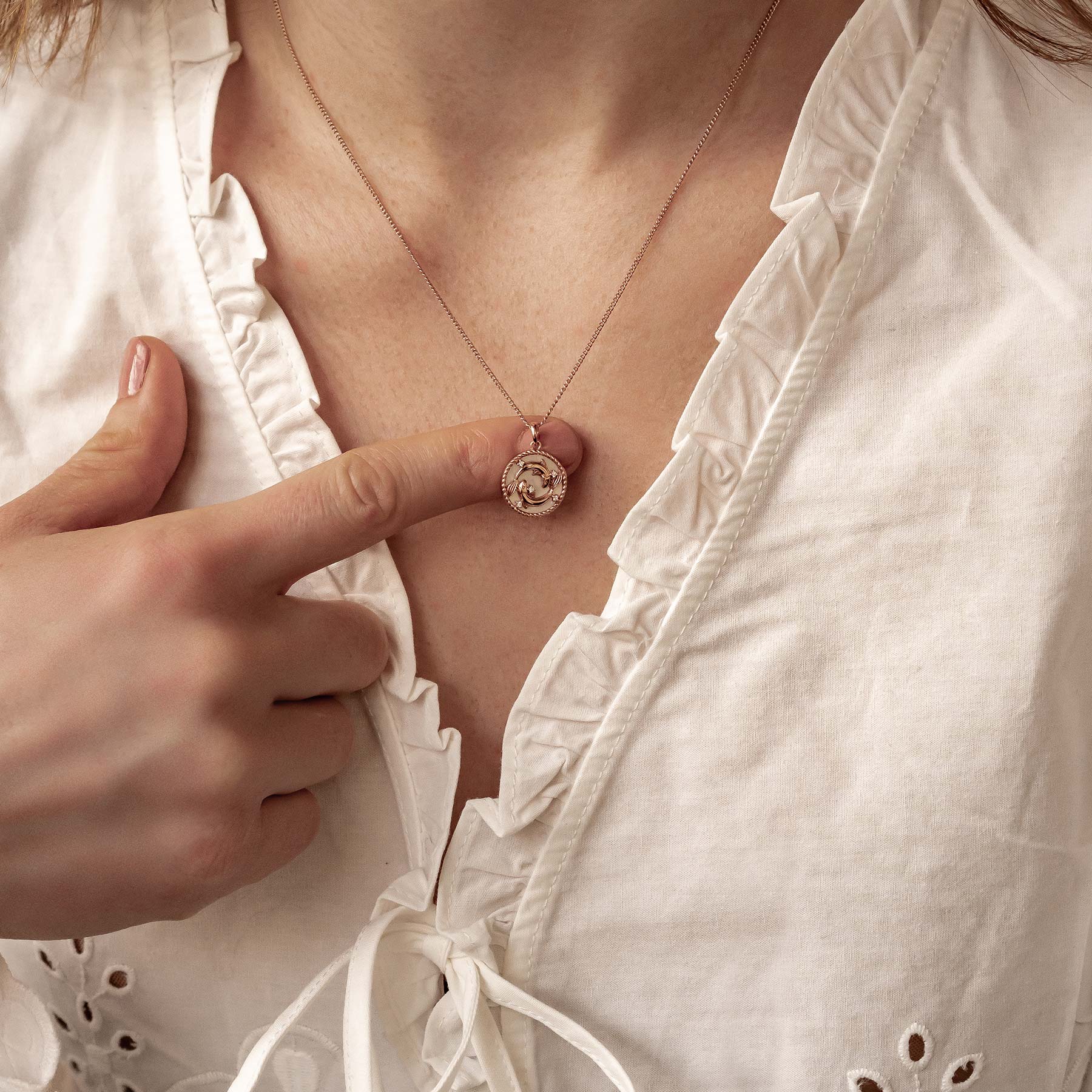 Collier pendentif zodiaque Poissons