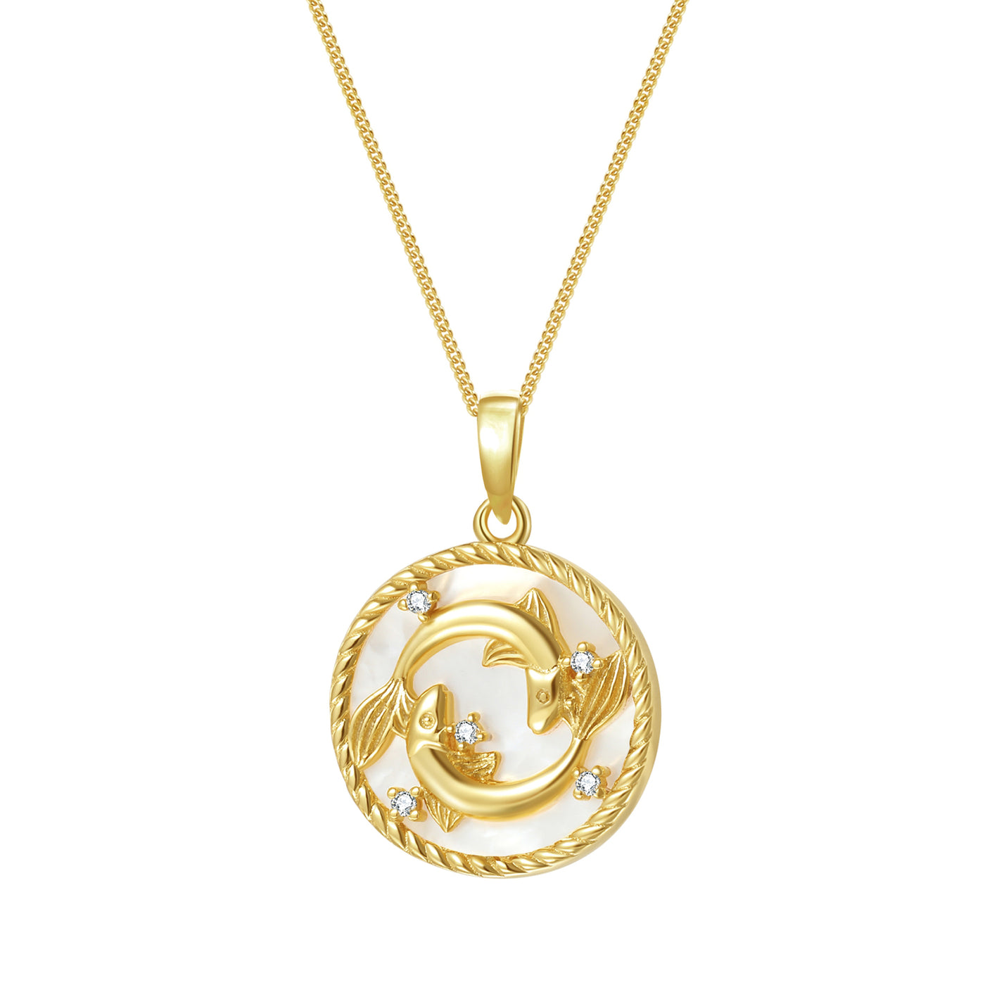 Collier pendentif zodiaque Poissons