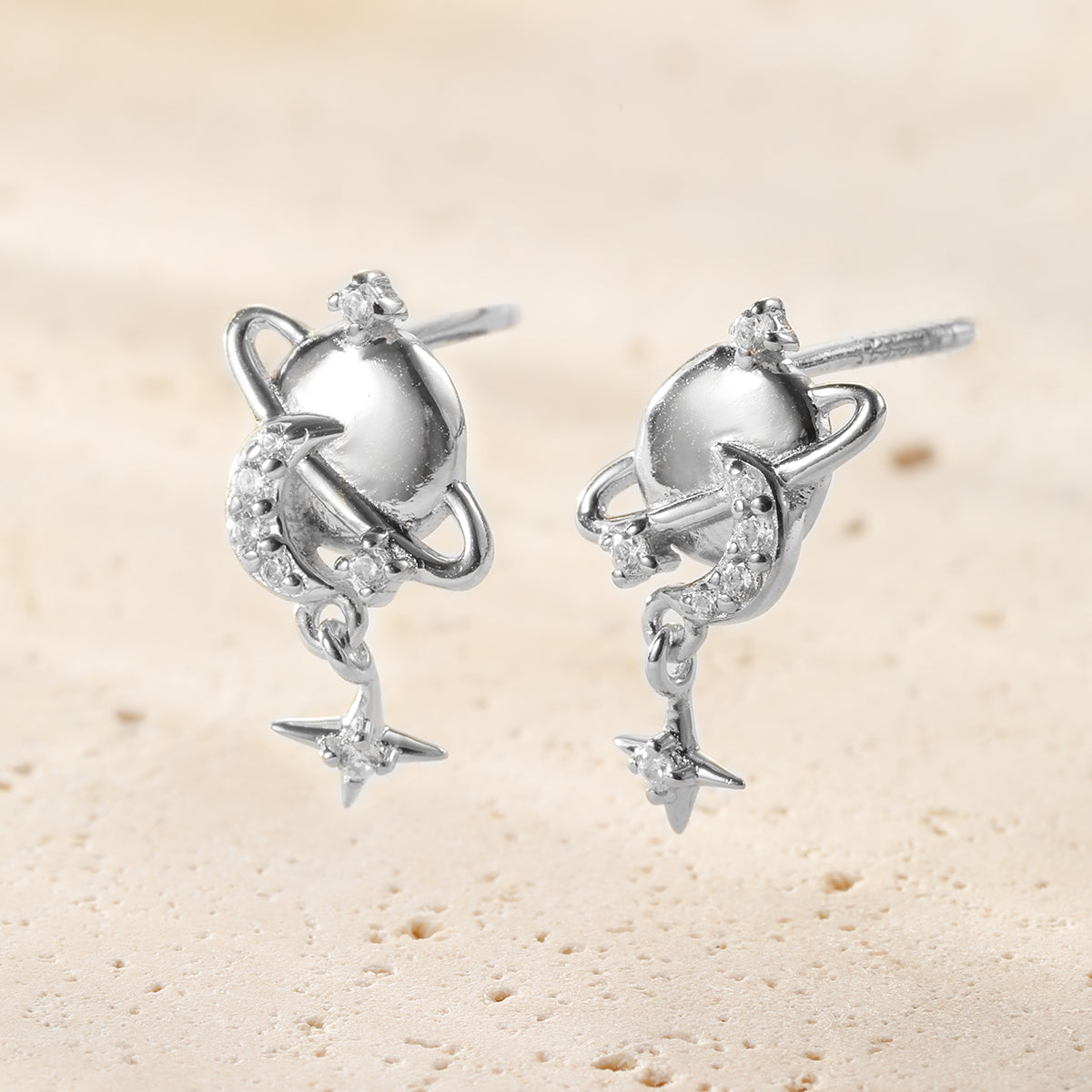 Boucles d’oreilles Planète Sterling Argent