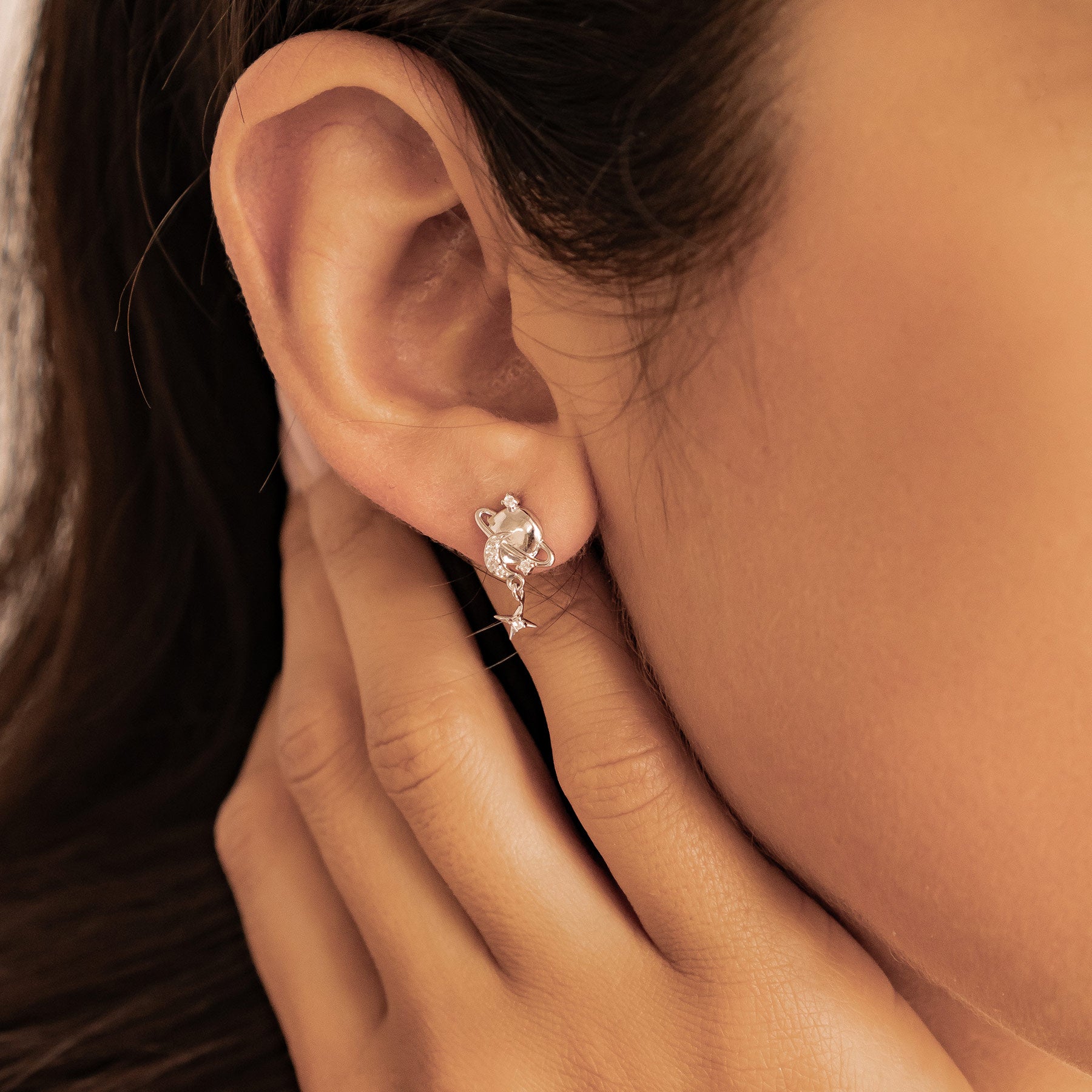 Boucles d’oreilles Planète Sterling Argent