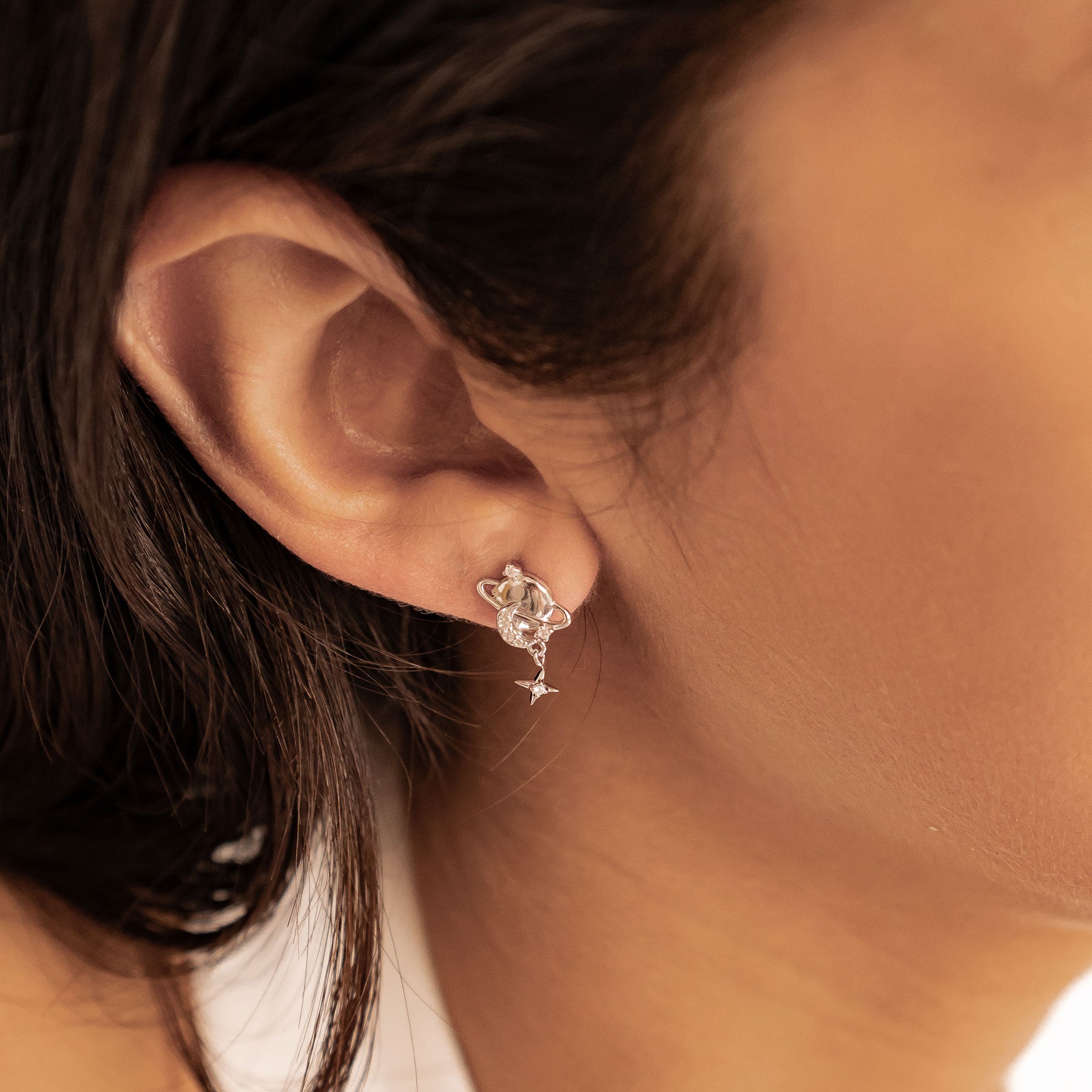 Boucles d’oreilles Planète Sterling Argent