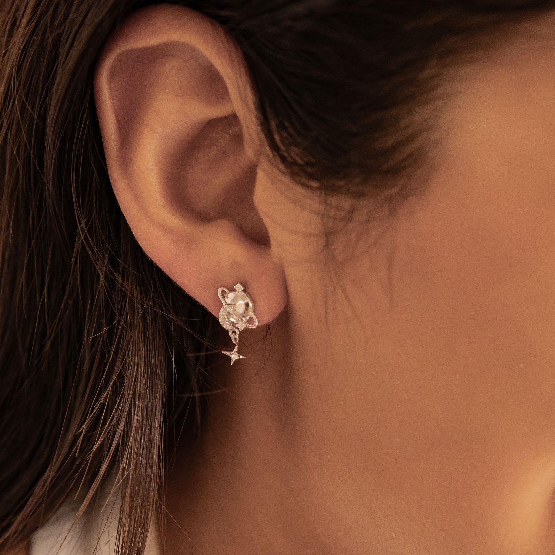 Boucles d’oreilles Planète Sterling Argent