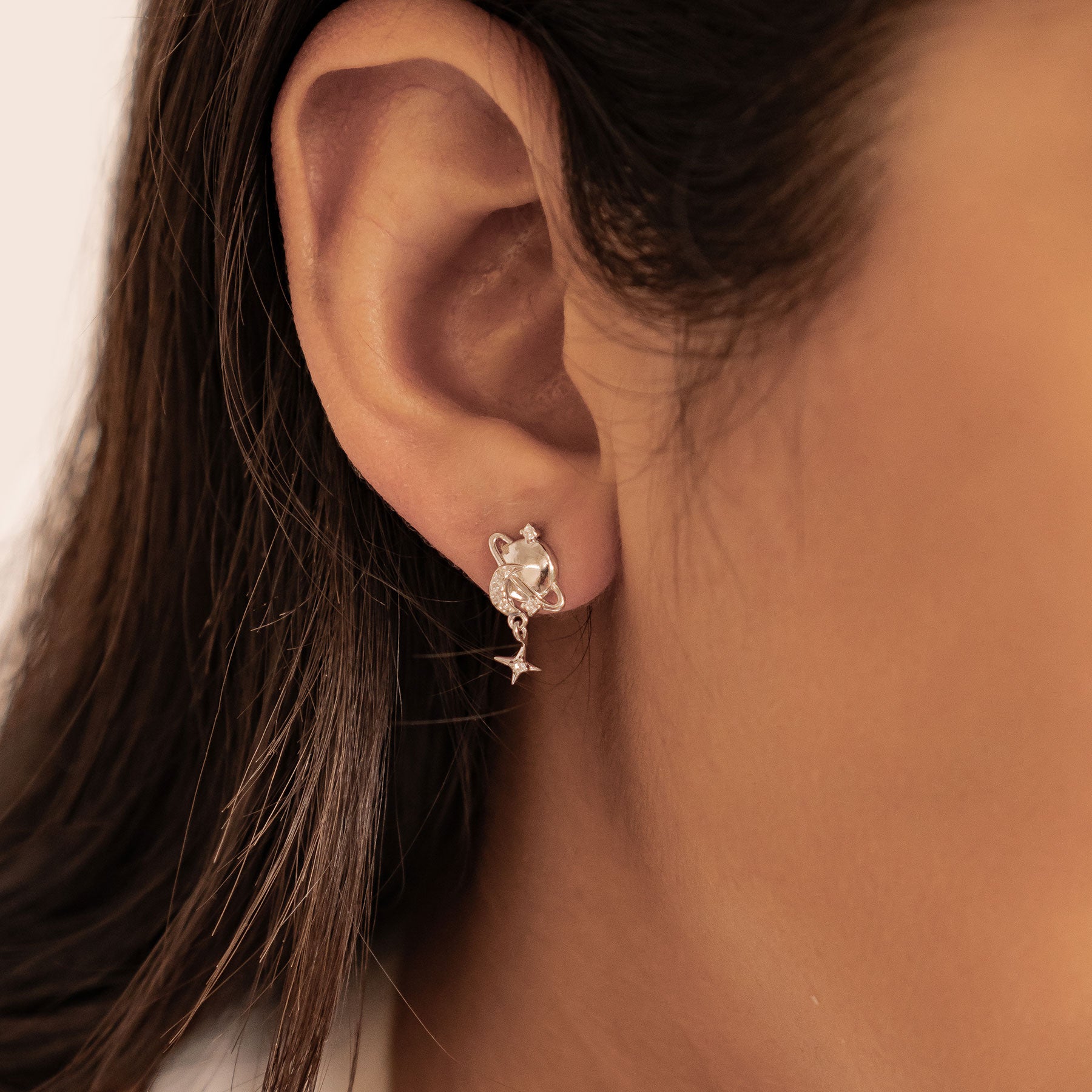 Boucles d’oreilles Planète Sterling Argent