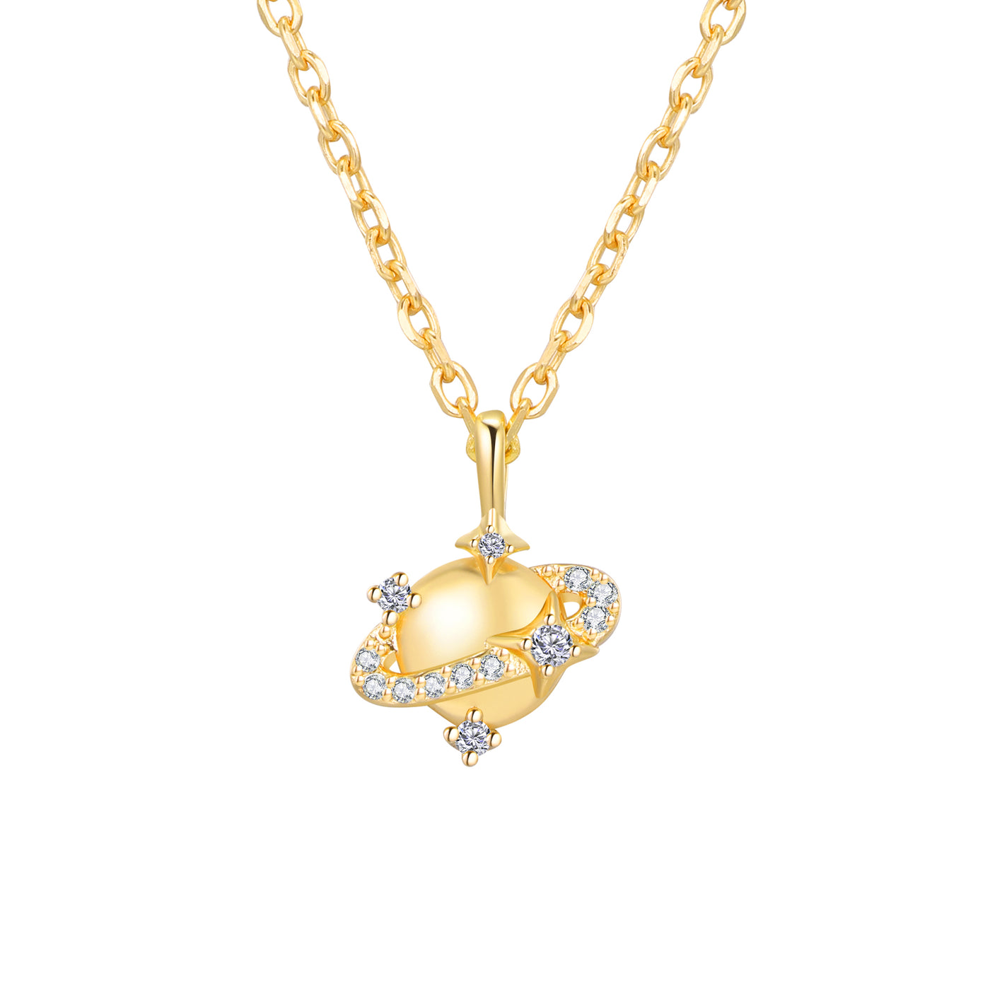 Collar Colgante Planeta Plata de Ley 925