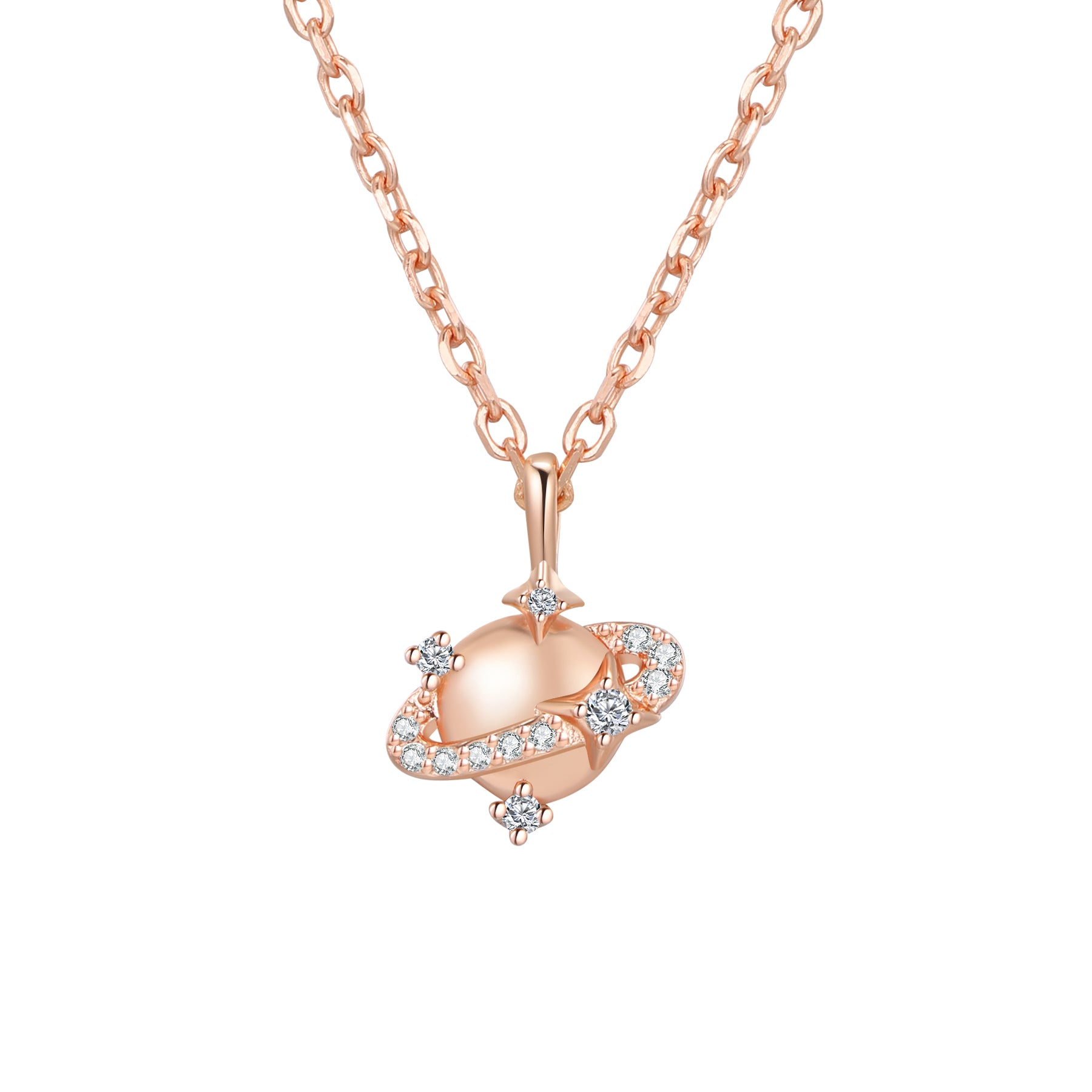 Collier Pendentif Planète Sterling Argent