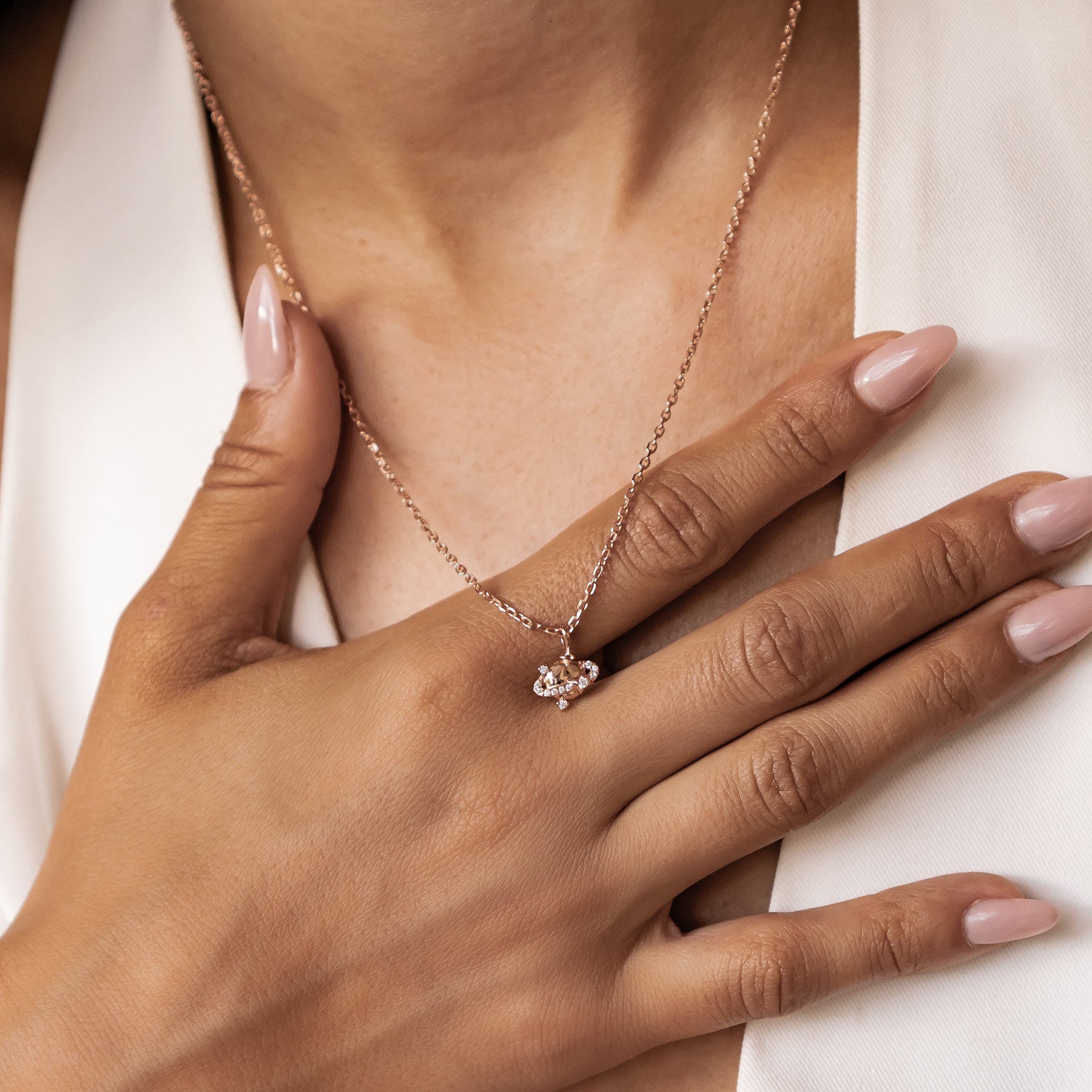 Collier Pendentif Planète Sterling Argent