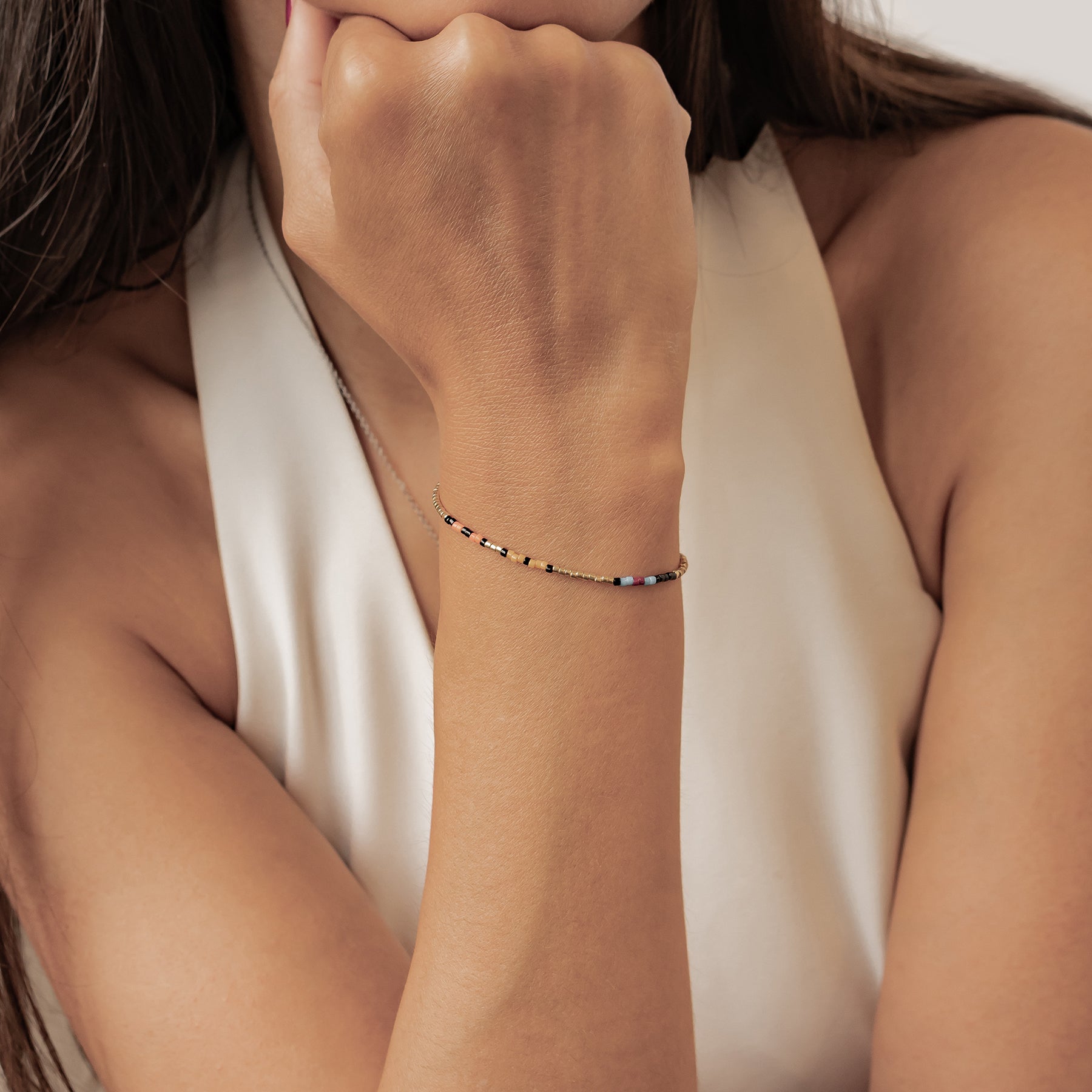Playful Colors Bead Bracelet Waterproof