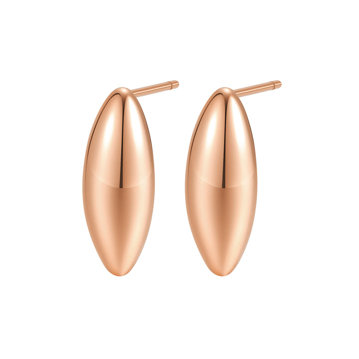 Polished Marquise Stud Earrings Waterproof