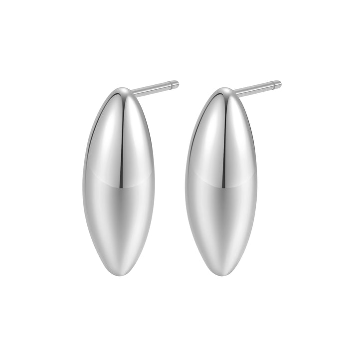 Polished Marquise Stud Earrings Waterproof