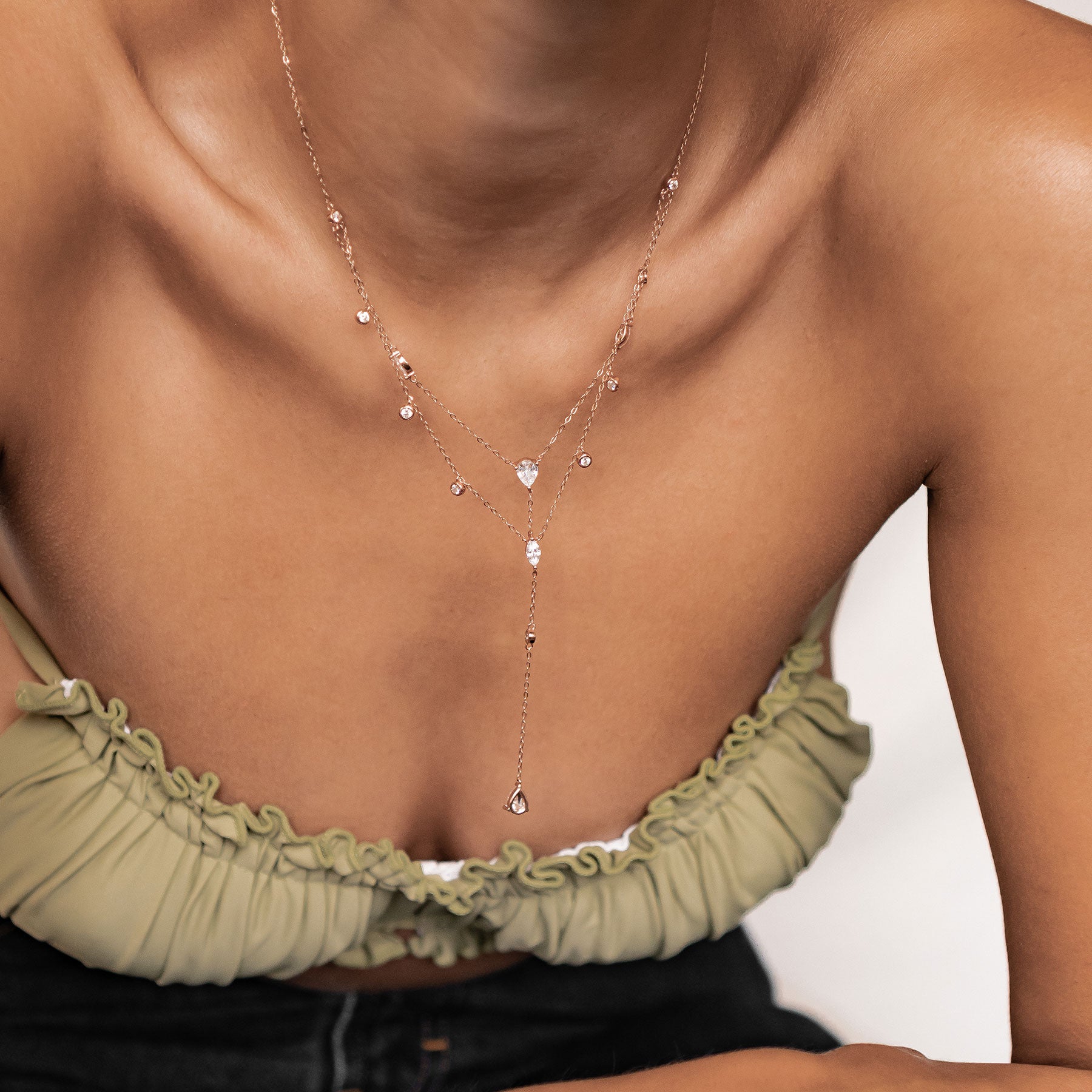 Posy Y Kette Sterlingsilber Gold