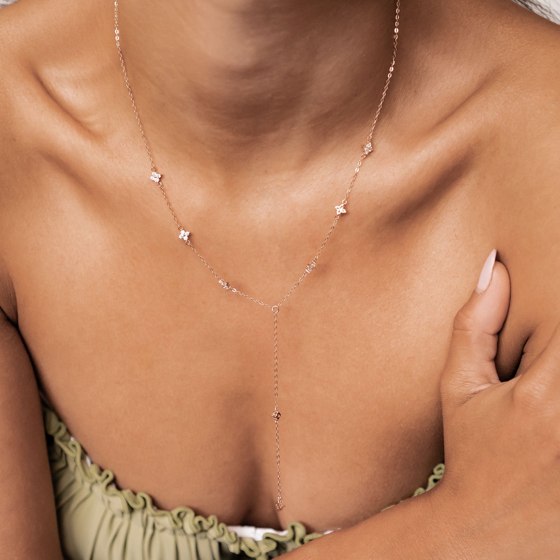 Posy Y Kette Sterlingsilber Gold