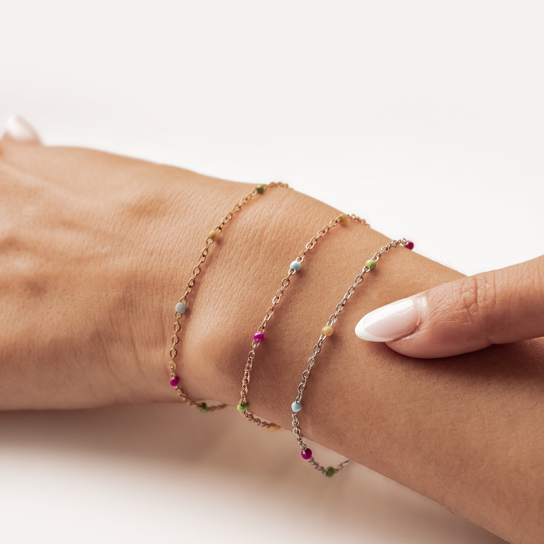 Rainbow Bead Bracelet Waterproof