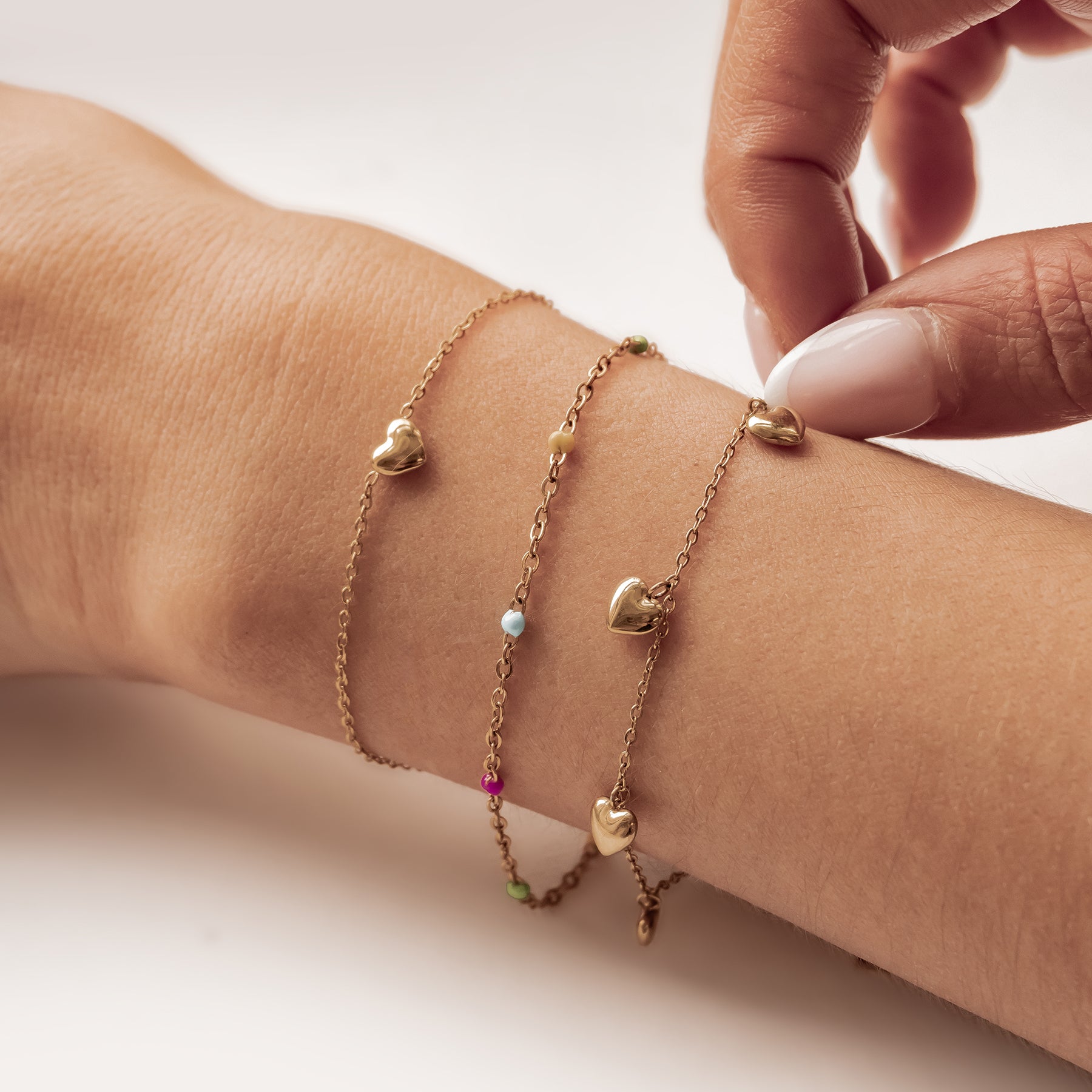 Rainbow Bead Bracelet Waterproof